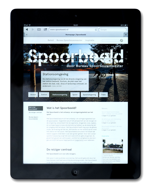 Dutch Railway's on-line design infrastructure guide Spoorbeld created by Lava