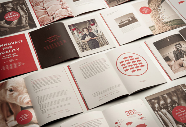 Brochure for Canadian pork producer and family run butcher F. Ménard designed by lg2boutique