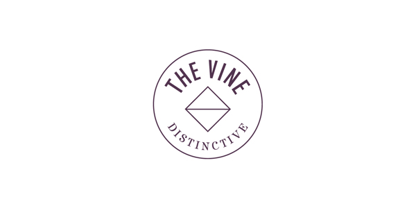 Logo for Italian and Californian wine specialist The Vine created by Blok