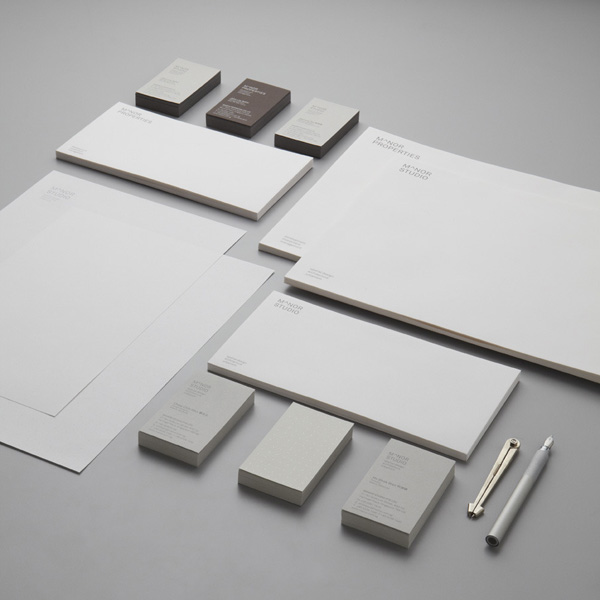 Logo and stationery for Singapore-based architectural and spatial design practice Manor Studio created by Manic