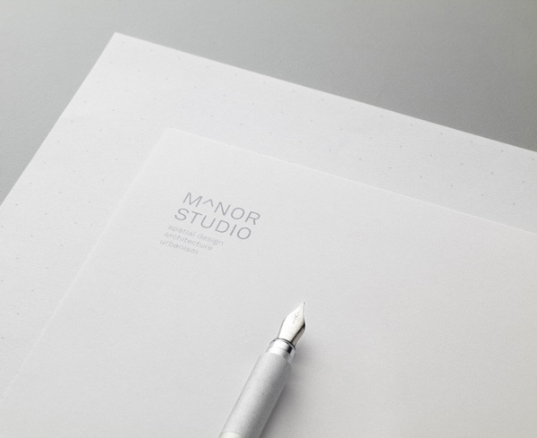 Logo and stationery for Singapore-based architectural and spatial design practice Manor Studio created by Manic