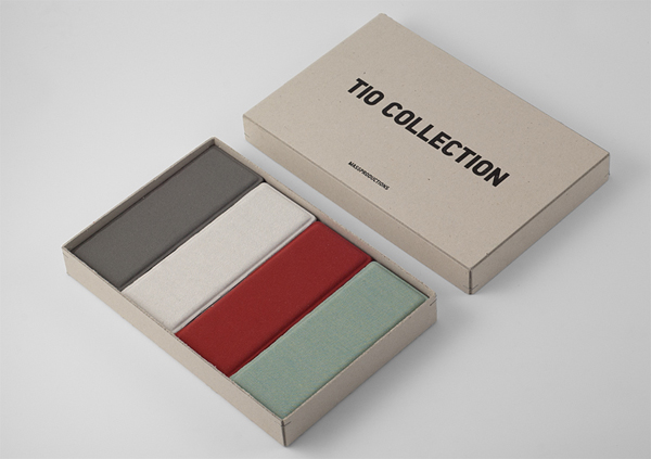 Sample box for furniture company Massproductions designed by Britton Britton