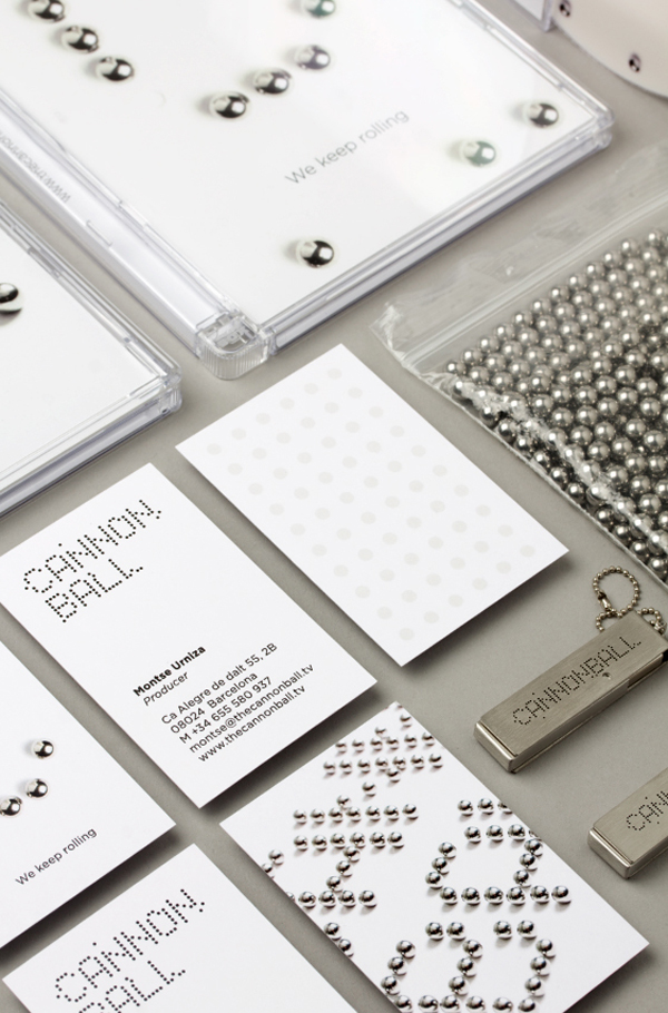 Logo and business card design for production studio The Cannonball by Lo Siento