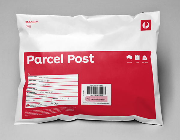 Packaging designed by Interbrand for Australia Post