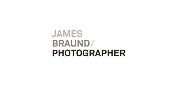 Sans-serif logotype designed by Hofstede for photographer James Braund