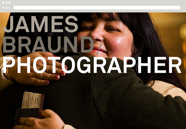 Website designed by Hofstede for photographer James Braund