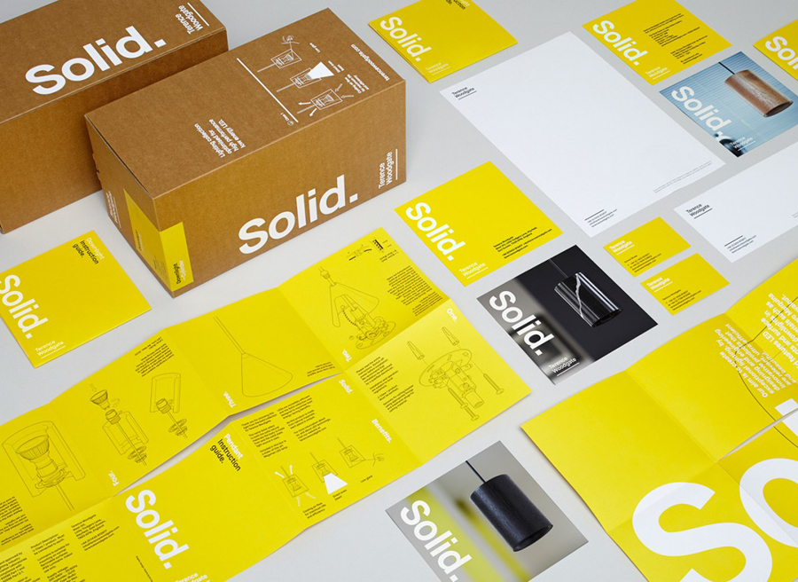 Packaging for lighting design and manufacturer Terence Woodgate designed by Charlie Smith Design