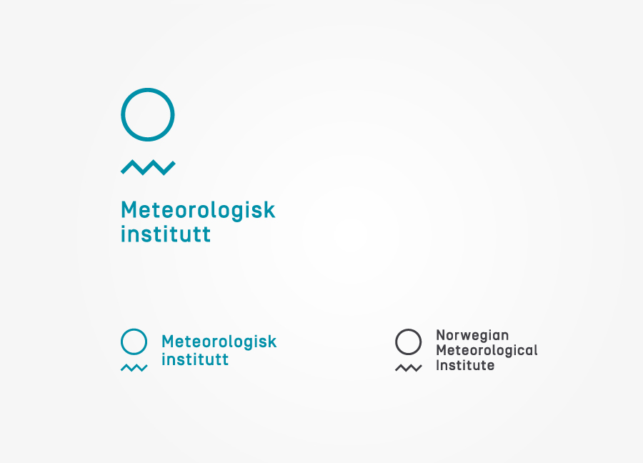 Logo designed by Neue for the Norwegian Meteorological Institute - Meteorologisk Institutt 