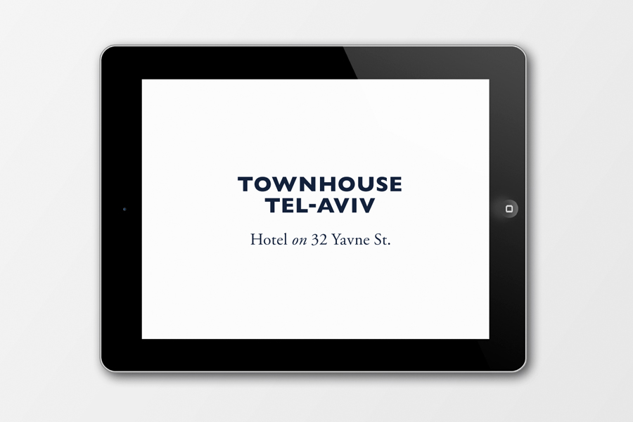 Logo for Tel Aviv hotel Townhouse designed by Koniak