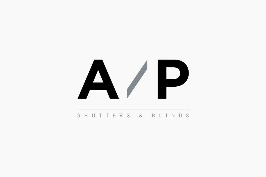 Logo designed by The Drop for AP Shutters & Blinds