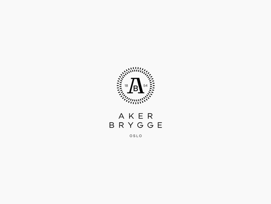 Logo design by Bleed for the redevelopment of Oslo waterside district Aker Brygge