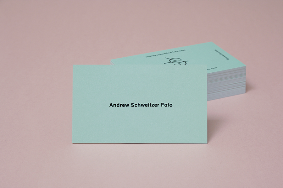 Logo and business card design by Studio Constantine for Andrew Schweitzer Foto