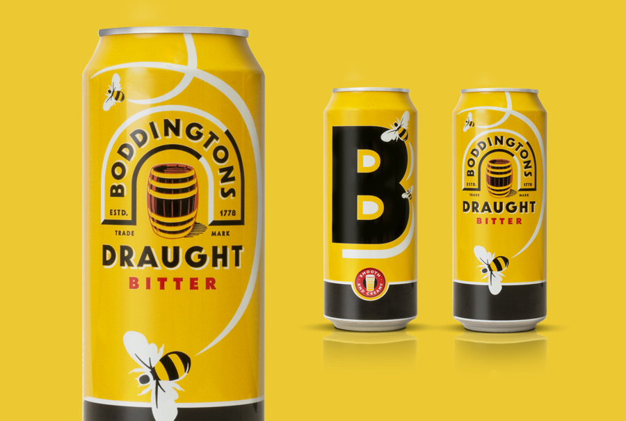New packaging for Inbev's bitter ale brand Boddingtons designed by JKR New packaging for Inbev's bitter ale brand Boddingtons designed by JKR