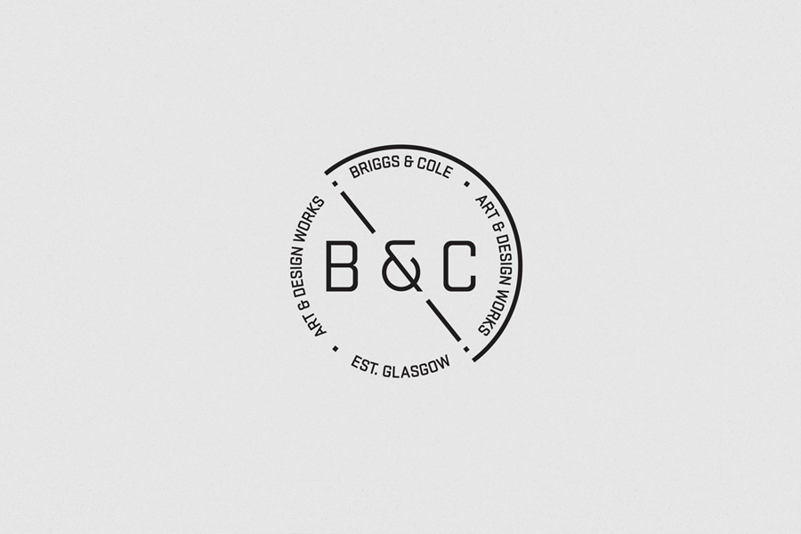 Logo design by Freytag Anderson for art and design partnership Briggs & Cole