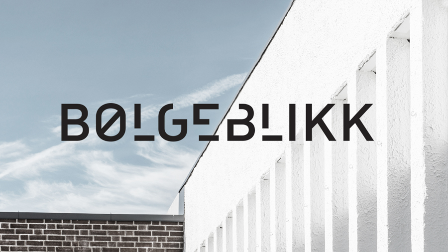 Sans-serif logotype designed by Tank for architecture firm Bølgeblikk