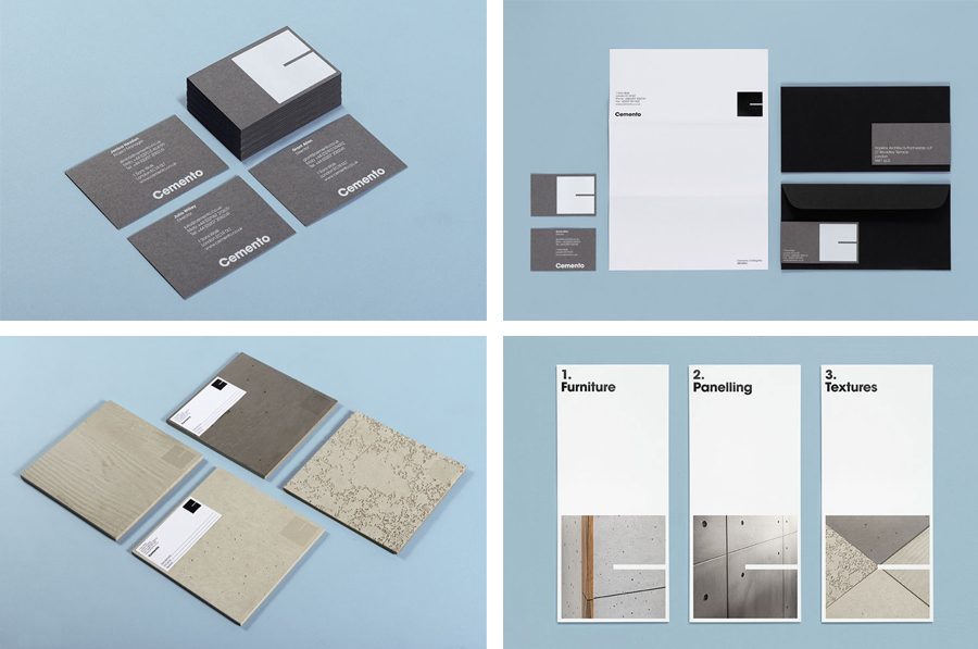 Logo, stationery and signage for Cemento designed by St