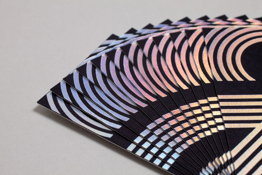 Duplex business card with holographic foil print finish by Build for Chris Allen