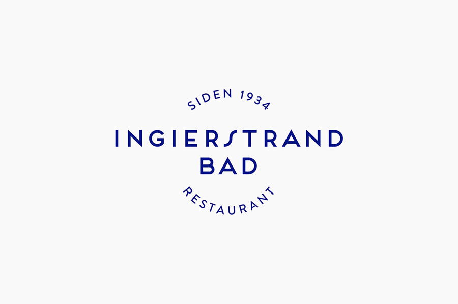 Logo designed by Uniform for recently refurbished Norwegian restaurant Ingierstrand Bad