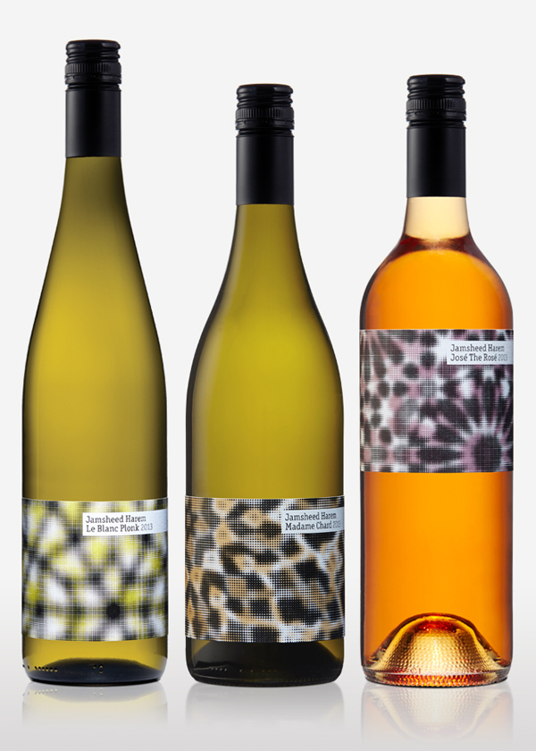 Packaging for limited edition wine collection Jamsheed Harem designed by Cloudy Co.