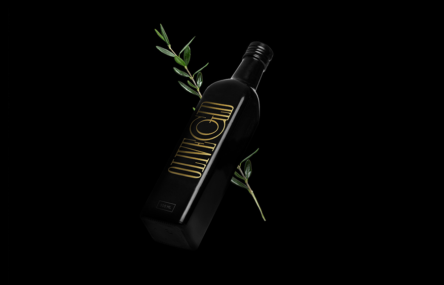 Logo and packaging design by Anagrama for premium cold-pressed olive oil brand Olive Gold