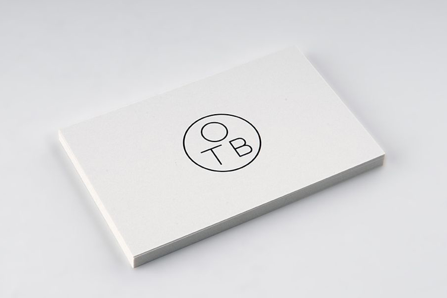 Logo and business card developed by Coast for furniture design and manufacturing workshop One To Be