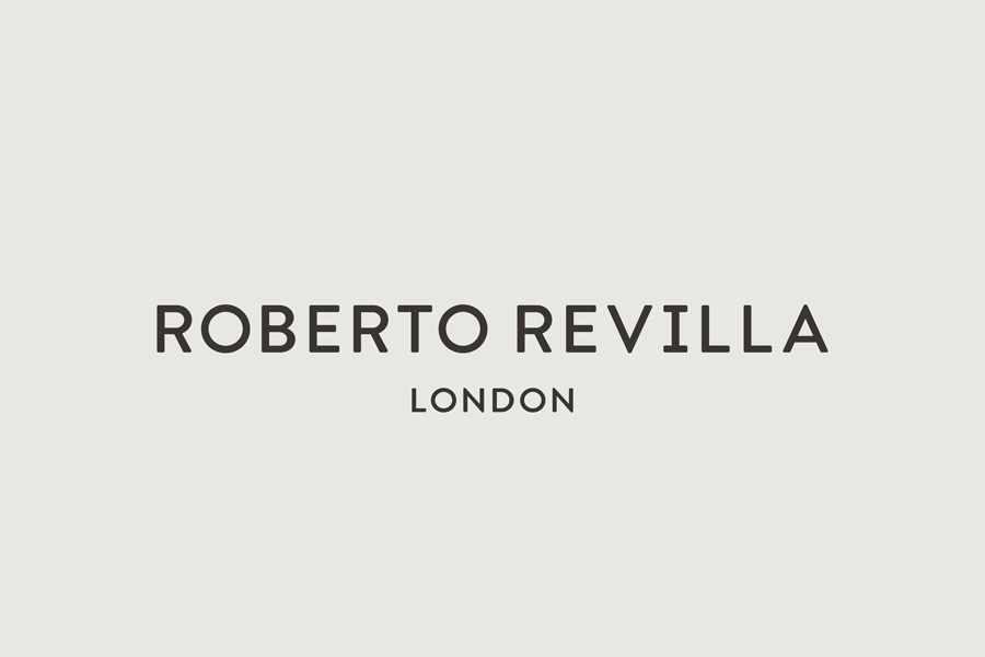 Logotype for London tailor Roberto Revilla designed by Friends