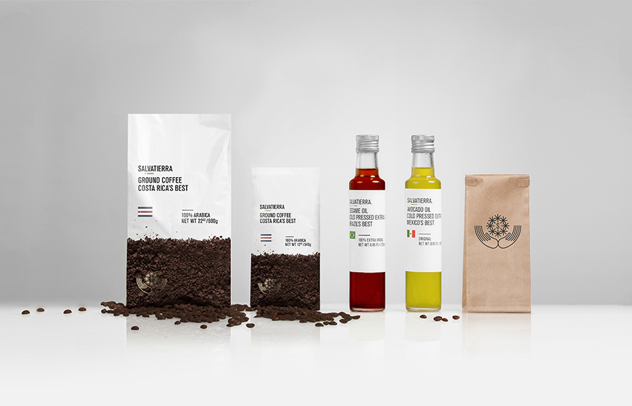 Packaging designed by Anagrama for Latin American premium goods exporter Salvatierra