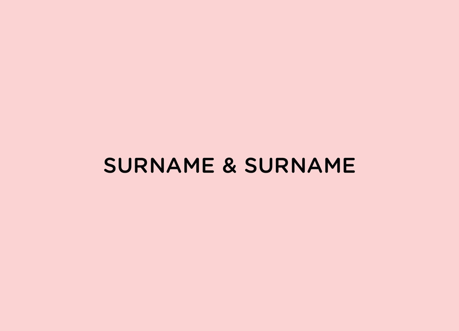 Logo designed by NB Studio for consumer focused brand communications agency Surname & Surname