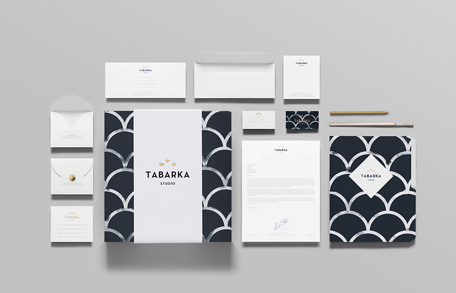 Logo and stationery design by Anagrama for handcrafted terracotta tile specialist Tabarka Studio