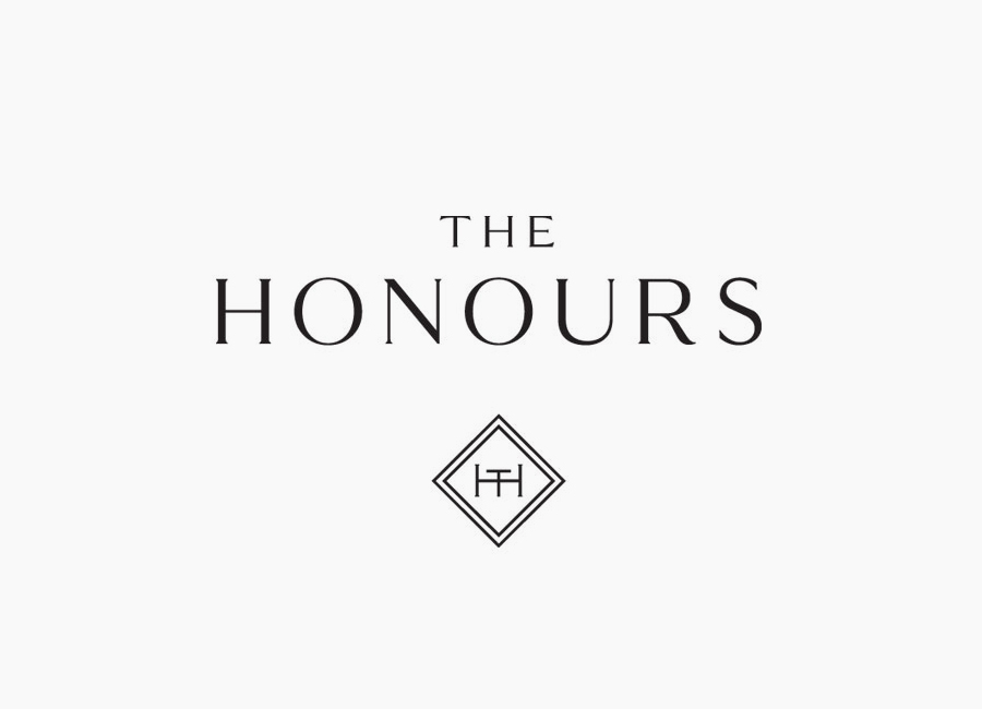 Logo for Edinburgh-based and Parisian-influenced brasserie The Honours designed by Touch