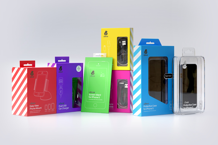 Packaging designed by Hype Type Studio and Mash Creative for electronics accessories brand U-Bear