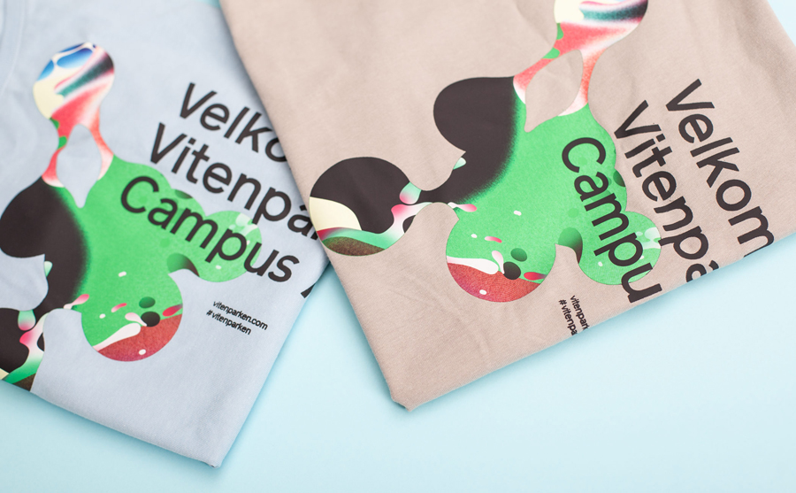 T-shirts created by Bielke+Yang featuring illustrative work by MVM for science centre Vitenparken