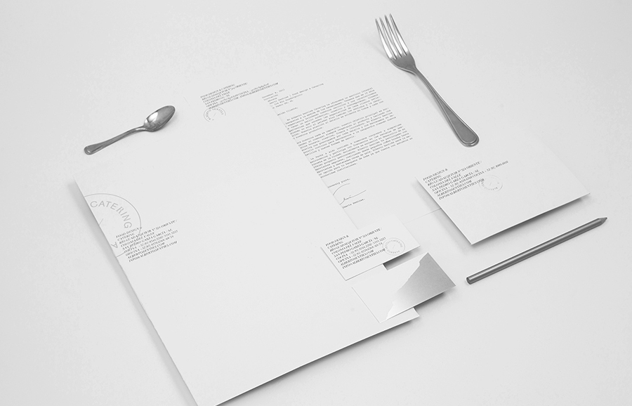 Logo and stationery for Alberto Senties Catering designed by Anagrama