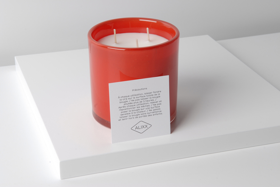 Packaging and brand identity designed by Coast for handmade scented candles and soap brand Alixx
