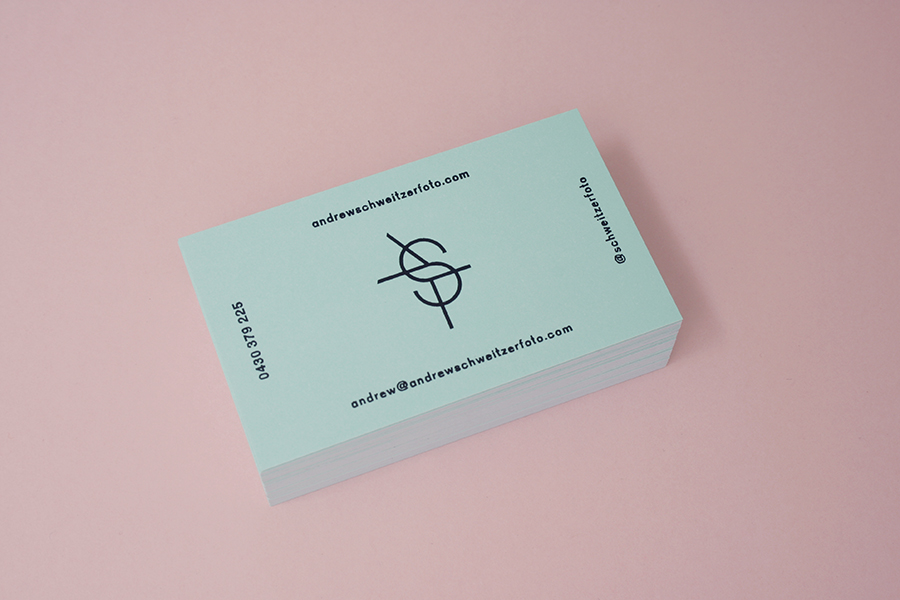 Logo and business card design by Studio Constantine for Andrew Schweitzer Foto