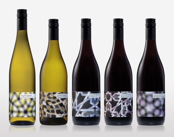 Packaging for limited edition wine collection Jamsheed Harem designed by Cloudy Co.