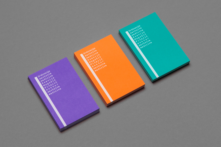 Logo and business cards designed by Studio8585 for Croatian dental practice run by Dr. Ksenija Magašić Pinezić