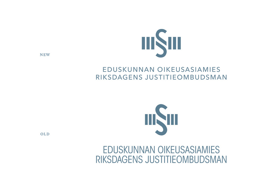 Revised logo and logotype by Werklig for The Parliamentary Ombudsman of Finland