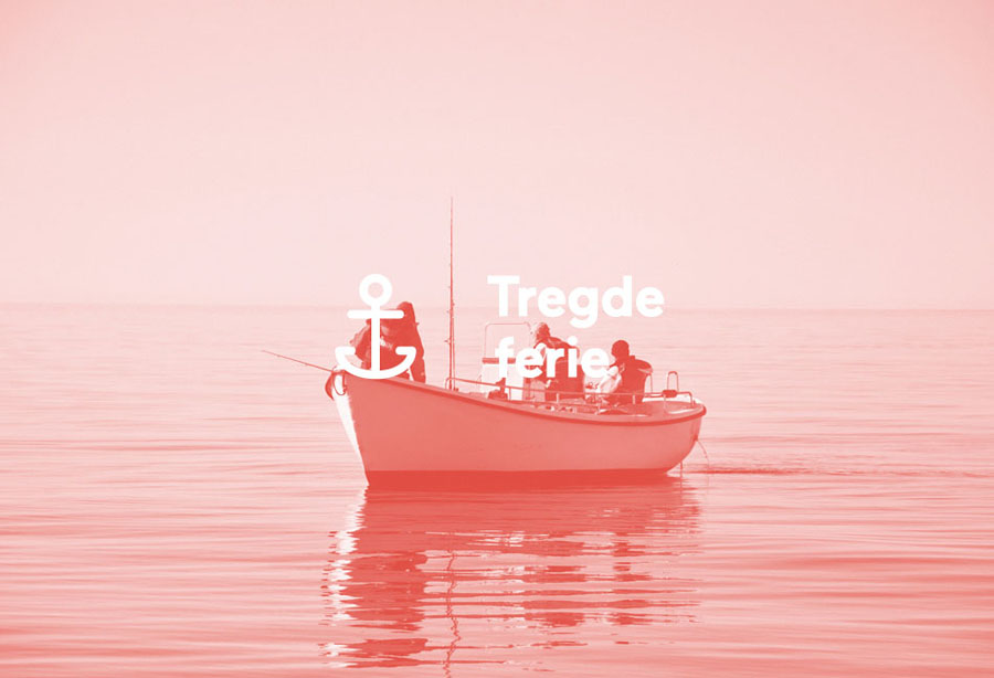 Logo and tinted photography created by Neue for Norwegian coastal holiday resort Tregde Ferie