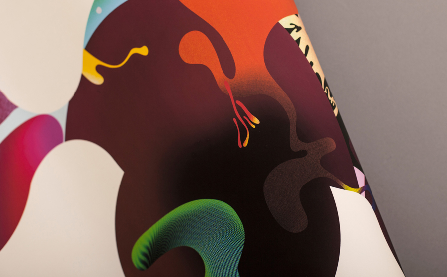 Print created by Bielke+Yang featuring illustrative work by MVM for science centre Vitenparken