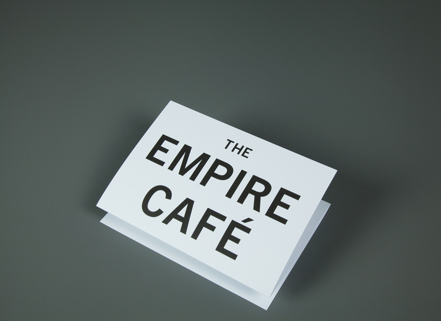 Logotype and print designed by Graphical House for The Empire Café