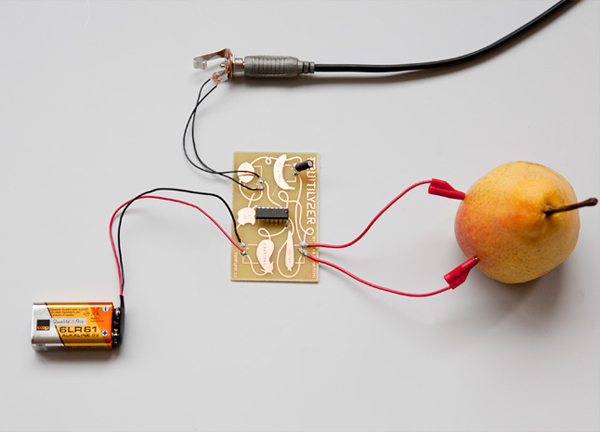 Fruit and vegetable based electronic music making kit Fruitilyzer
