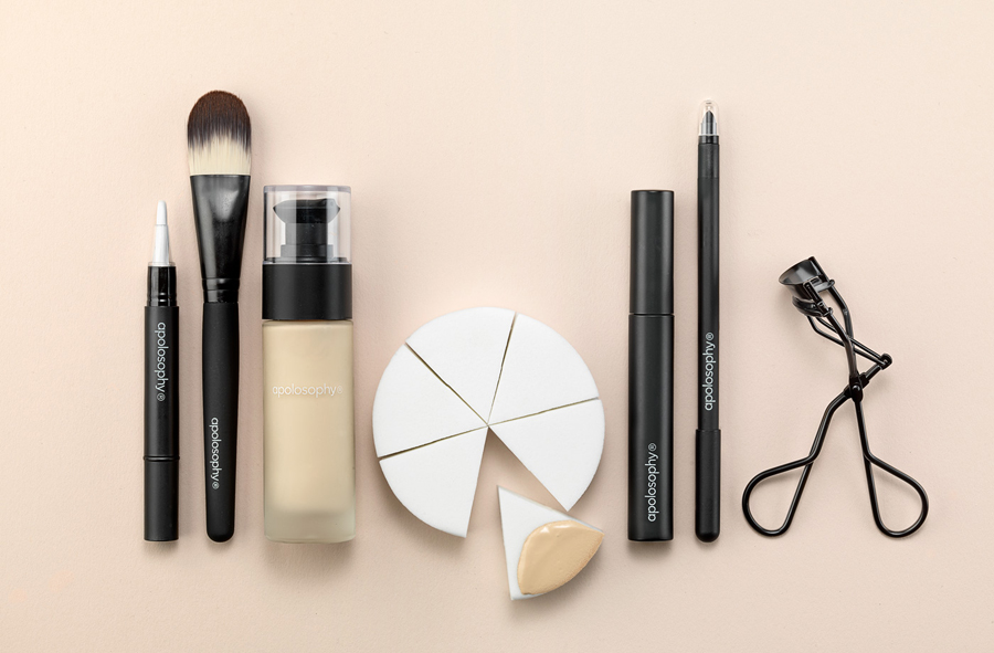Logotype and packaging designed by BVD for Swedish cosmetic brand Apolosophy