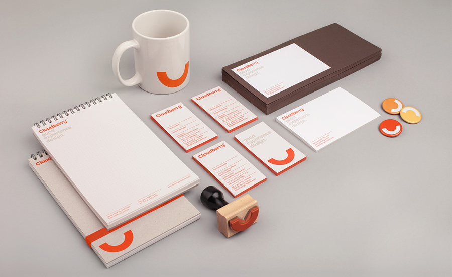 Logo and stationery designed by Perky Bros for Cloudberry