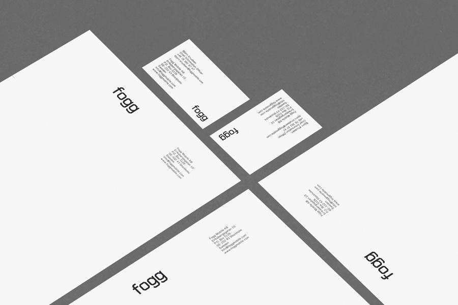 Logotype and stationery created by Kurppa Hosk and Bunch for international fixed cost mobile data traffic service Fogg