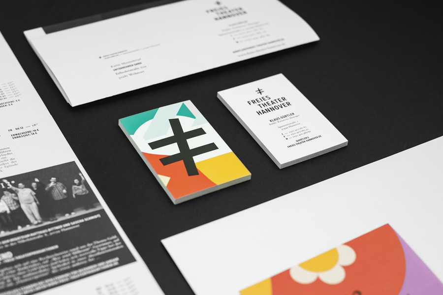 Stationery with bright illustrative detail for Freies Theater Hannover by Bureau Hardy Seiler