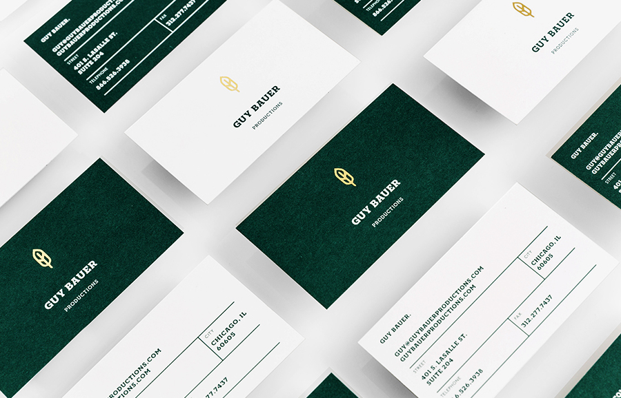 Logo and business card design by Anagrama for Guy Bauer