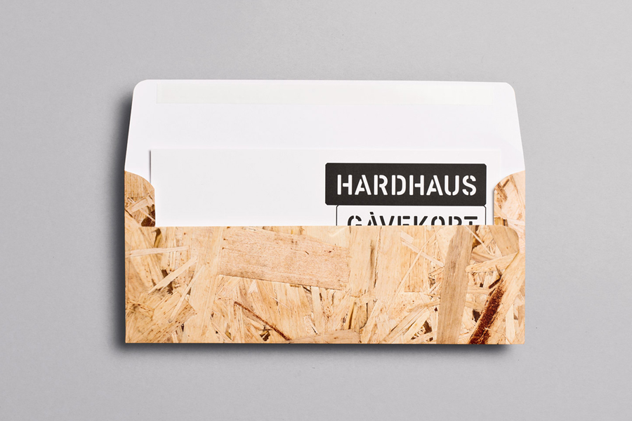 Logotype and envelope designed by Heydays for mountain sports retailer Hardhaus