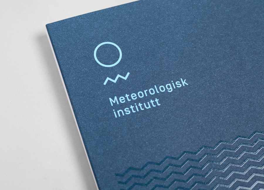 Logo and print with UV varnish detail designed by Neue for the Norwegian Meteorological Institute - Meteorologisk Institutt 