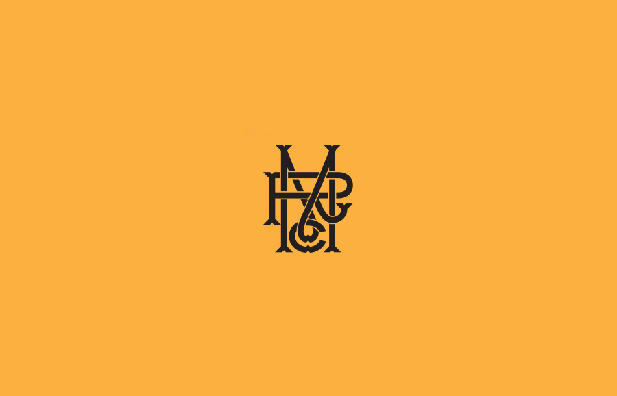 Serif monogram designed by Anagrama for luxury slipper brand Romero+McPaul